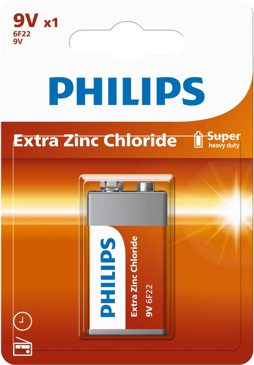 Philips 9V Longlife Batterij TA-19956 - 450mAh