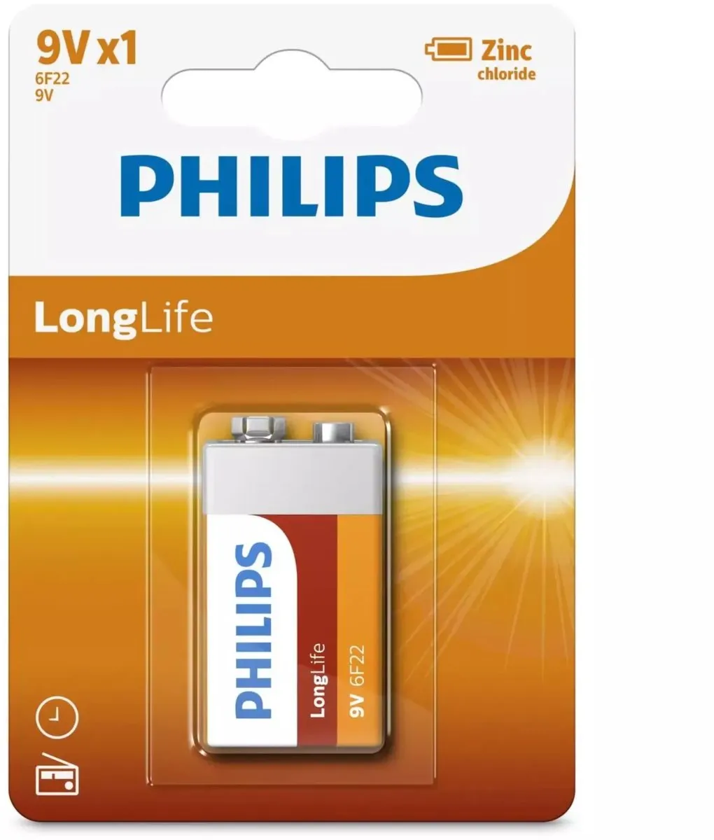 Philips 9V Longlife Batterij TA-19956 - 450mAh