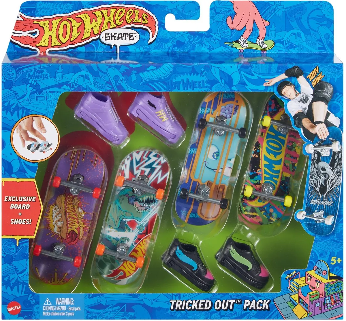Hot Wheels Vingerskateboardset HGT84 - Multikleur
