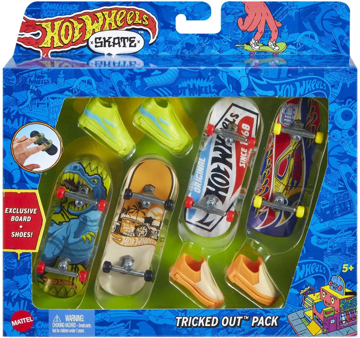 Hot Wheels Vingerskateboardset HGT84 - Multikleur