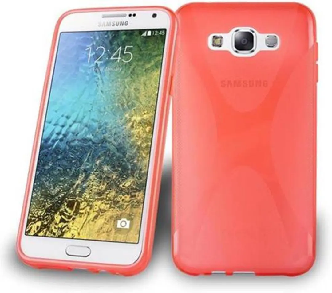 Cadorabo Hoesje geschikt voor Samsung Galaxy E7 in INFERNO ROOD