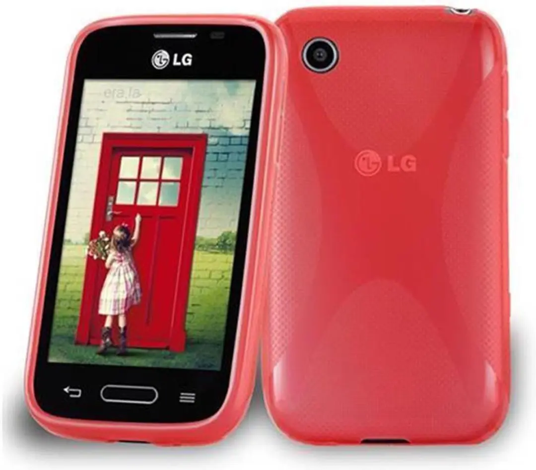 Cadorabo Hoesje geschikt voor LG L40 in INFERNO ROOD