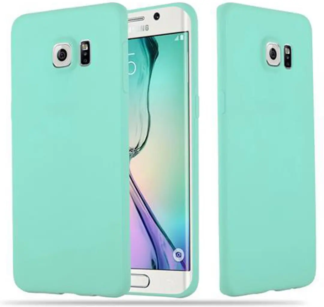 Cadorabo Hoesje geschikt voor Samsung Galaxy S6 EDGE in CANDY BLAUW