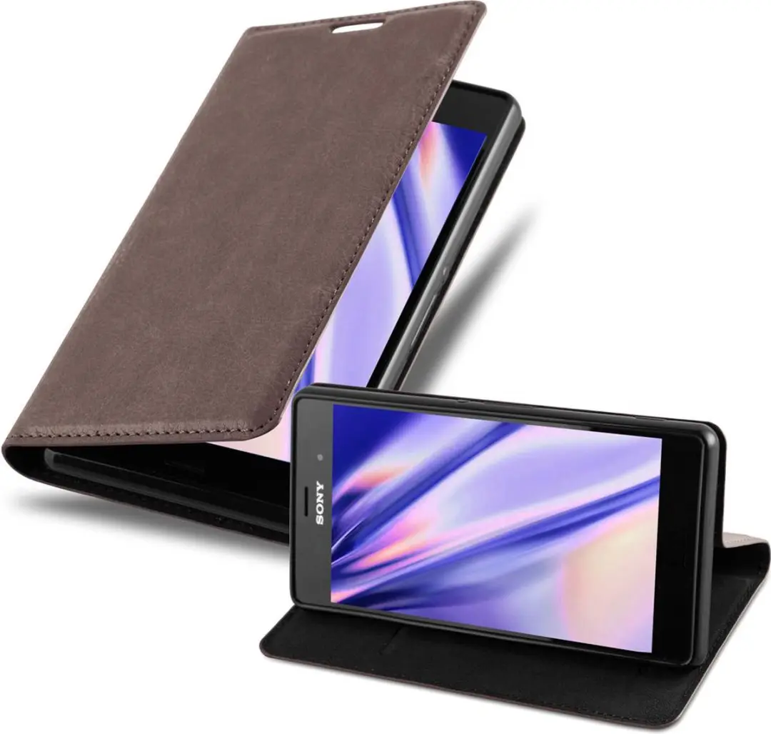 Cadorabo Hoesje geschikt voor Sony Xperia Z3 in KOFFIE BRUIN