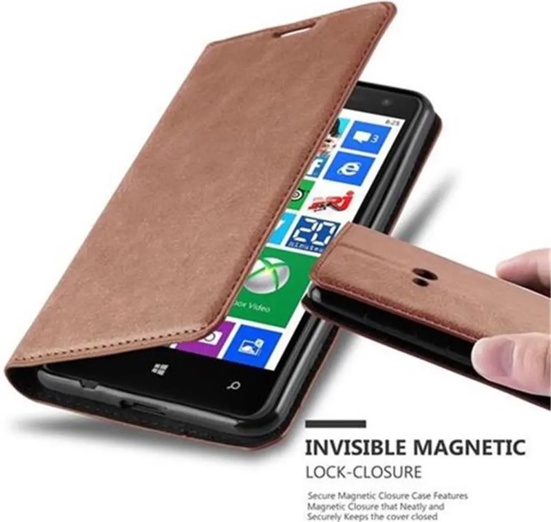 Cadorabo Hoesje geschikt voor Nokia Lumia 625 in CAPPUCCINO BRUIN