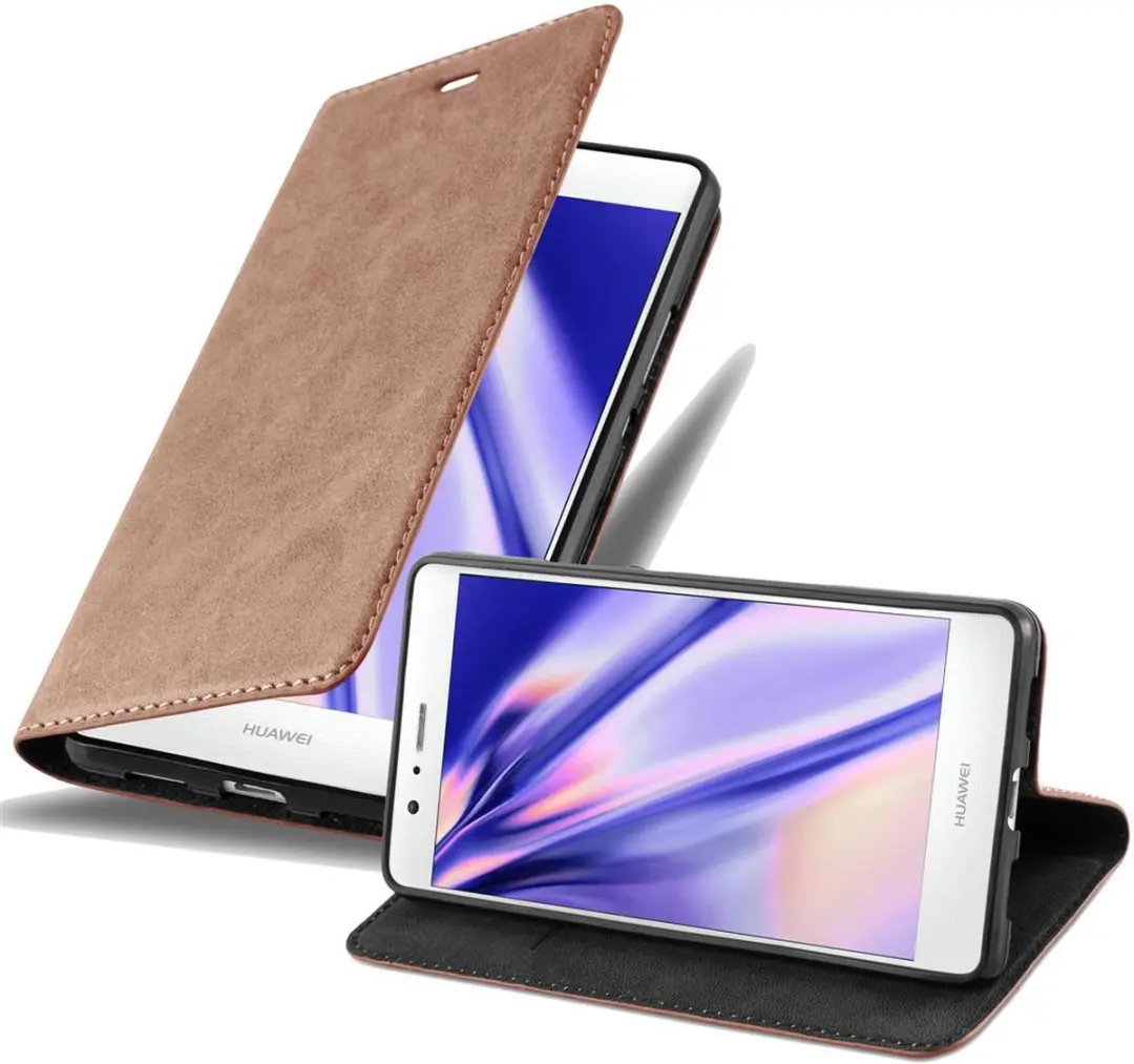 Cadorabo Hoesje geschikt voor Huawei P9 LITE 2016 / G9 LITE in CAPPUCCINO BRUIN
