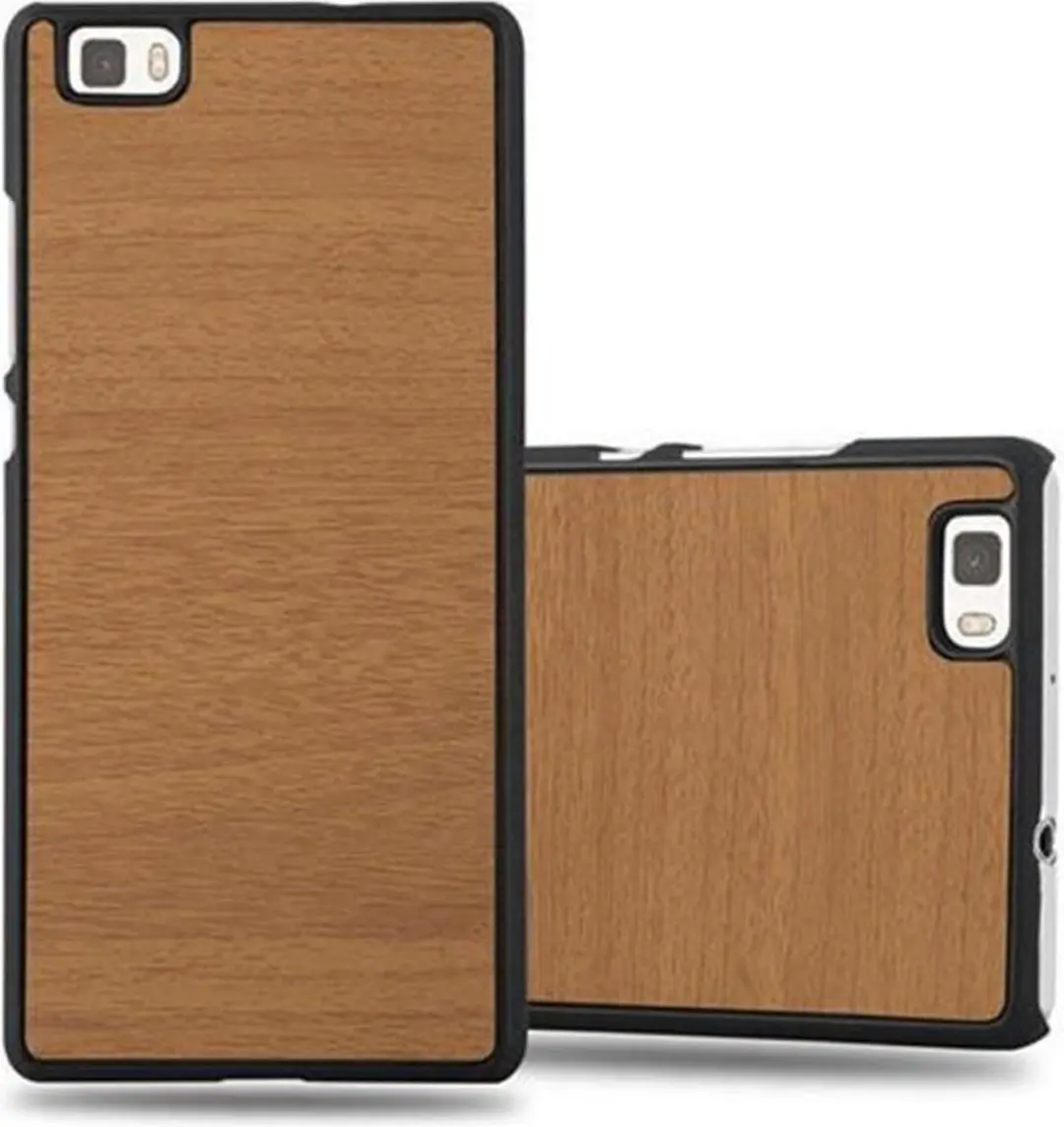 Cadorabo Hoesje geschikt voor Huawei P8 LITE 2015 in WOODY BRUIN
