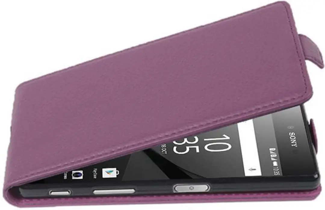 Cadorabo Hoesje geschikt voor Sony Xperia Z5 PREMIUM in BORDEAUX PAARS