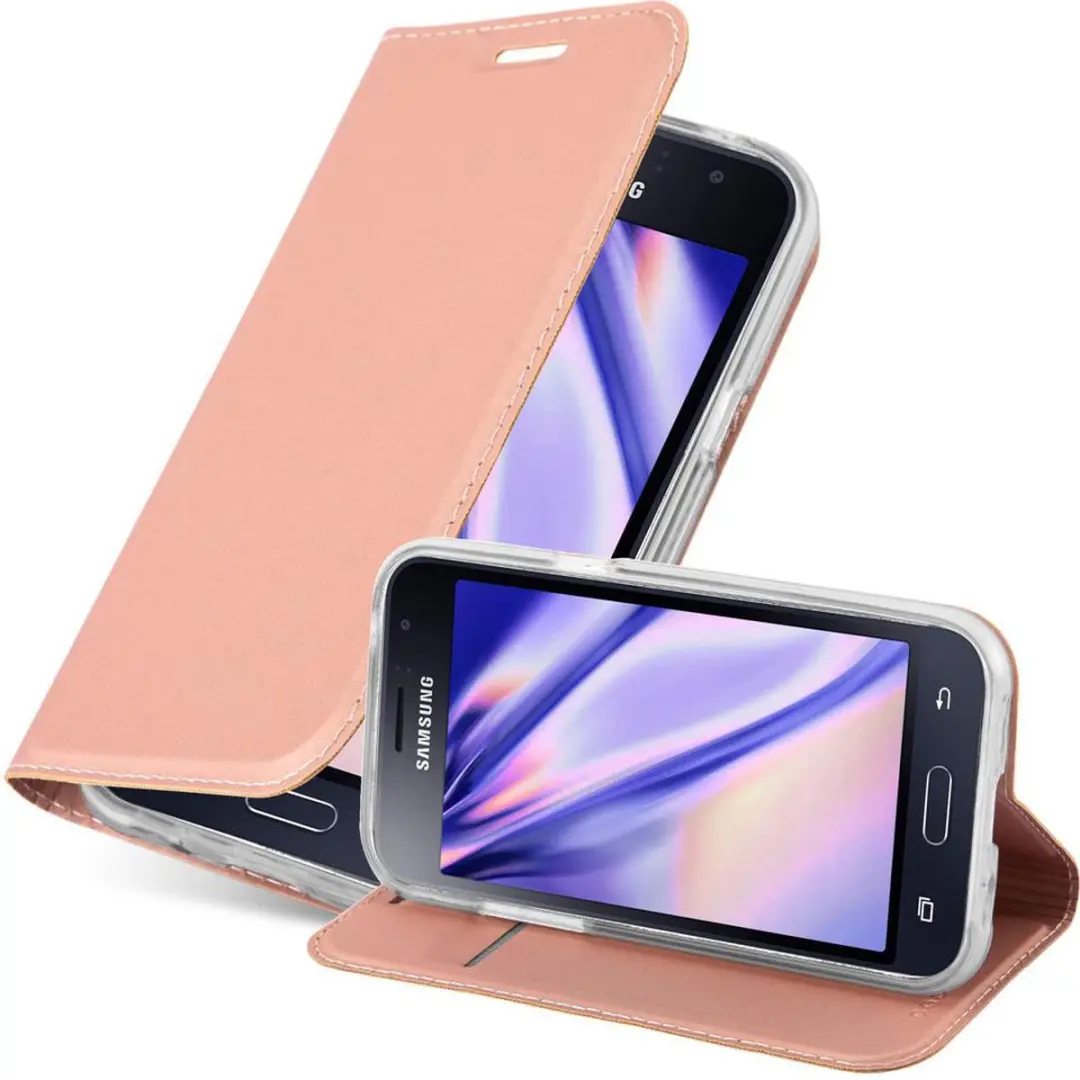 Cadorabo Hoesje geschikt voor Samsung Galaxy J1 2016 in CLASSY ROSE GOUD