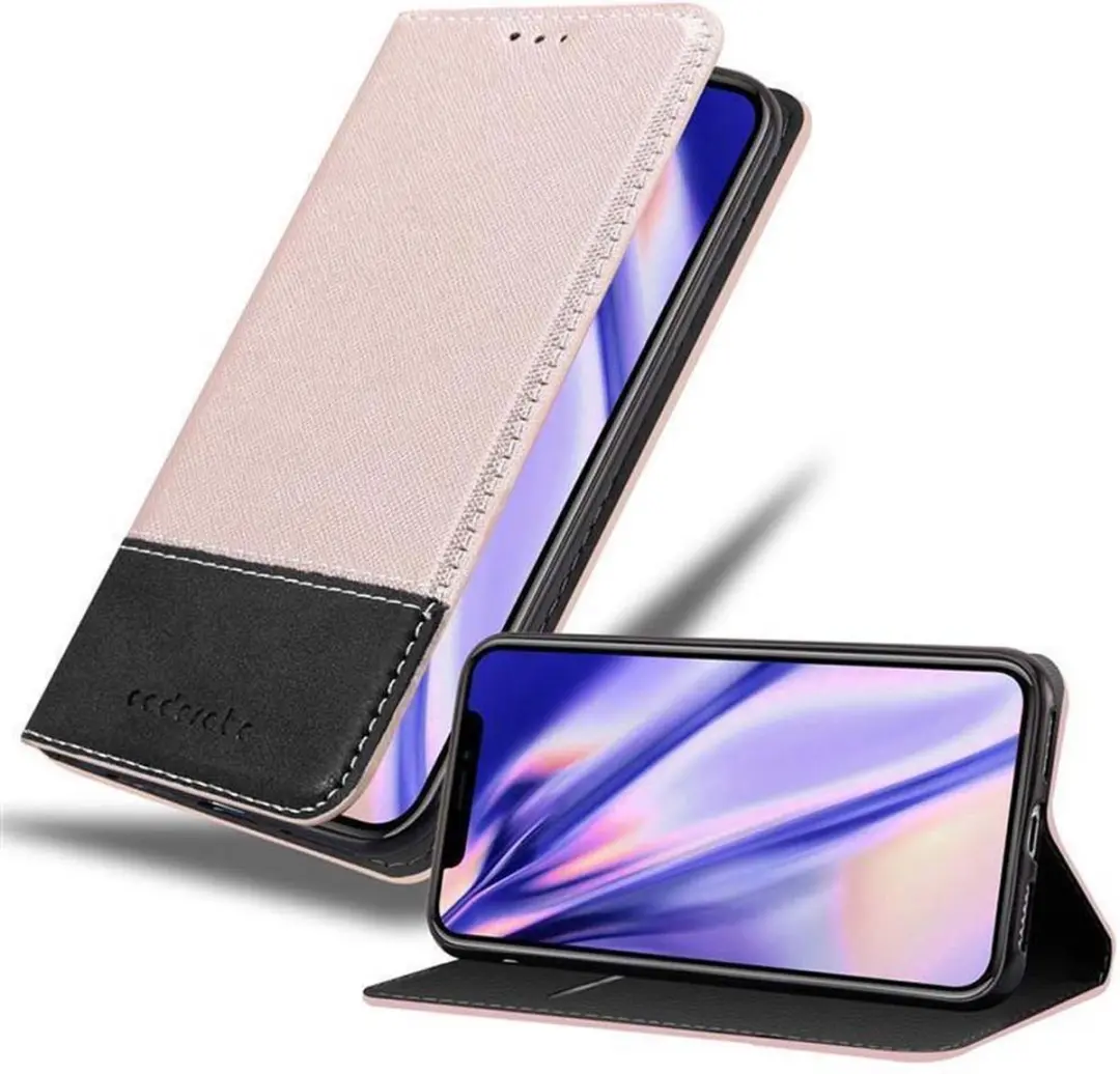 Cadorabo Hoesje geschikt voor Apple iPhone X / XS in ROSE GOUD ZWART