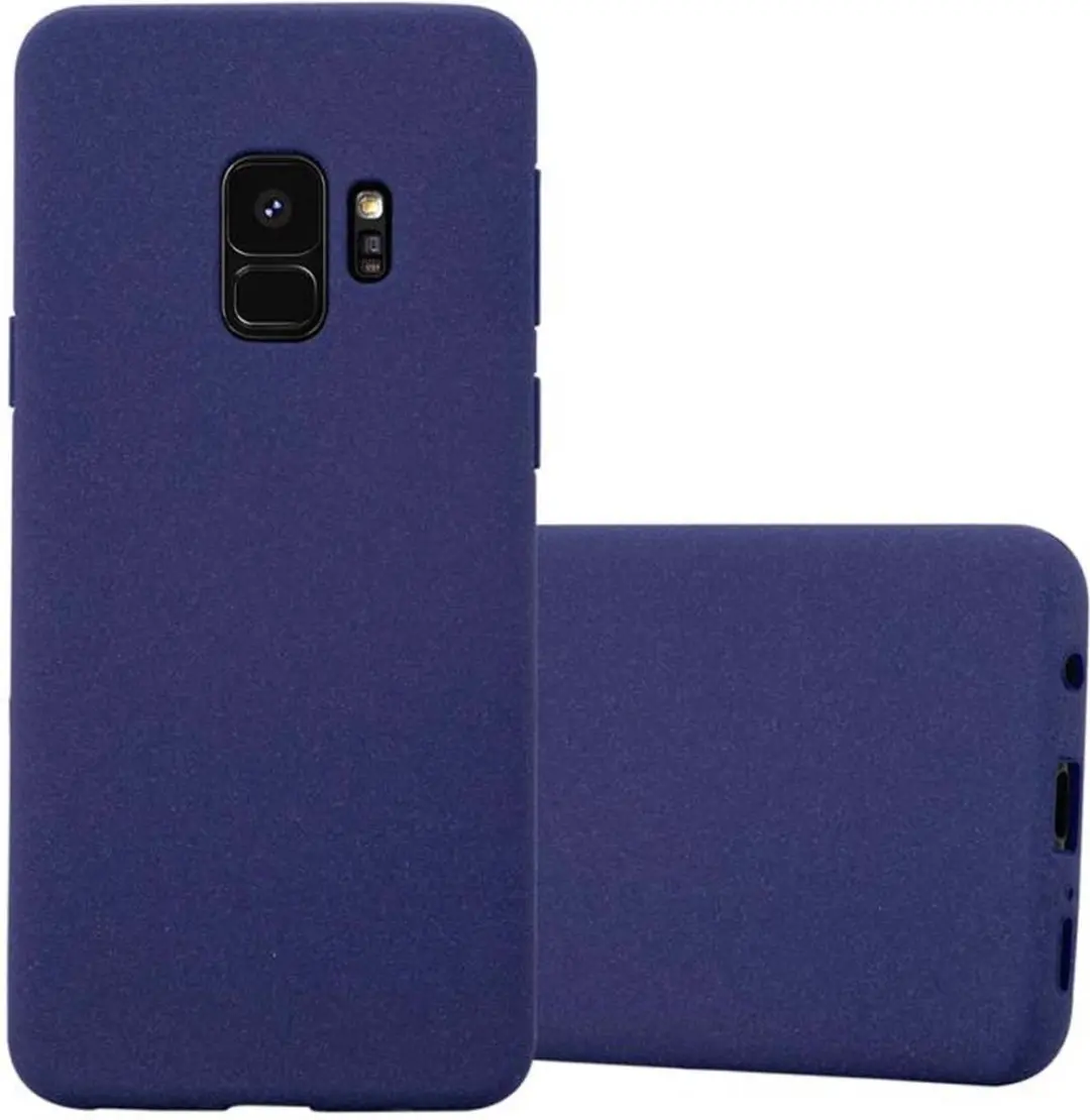 Cadorabo Hoesje geschikt voor Samsung Galaxy S9 in FROST DONKER BLAUW