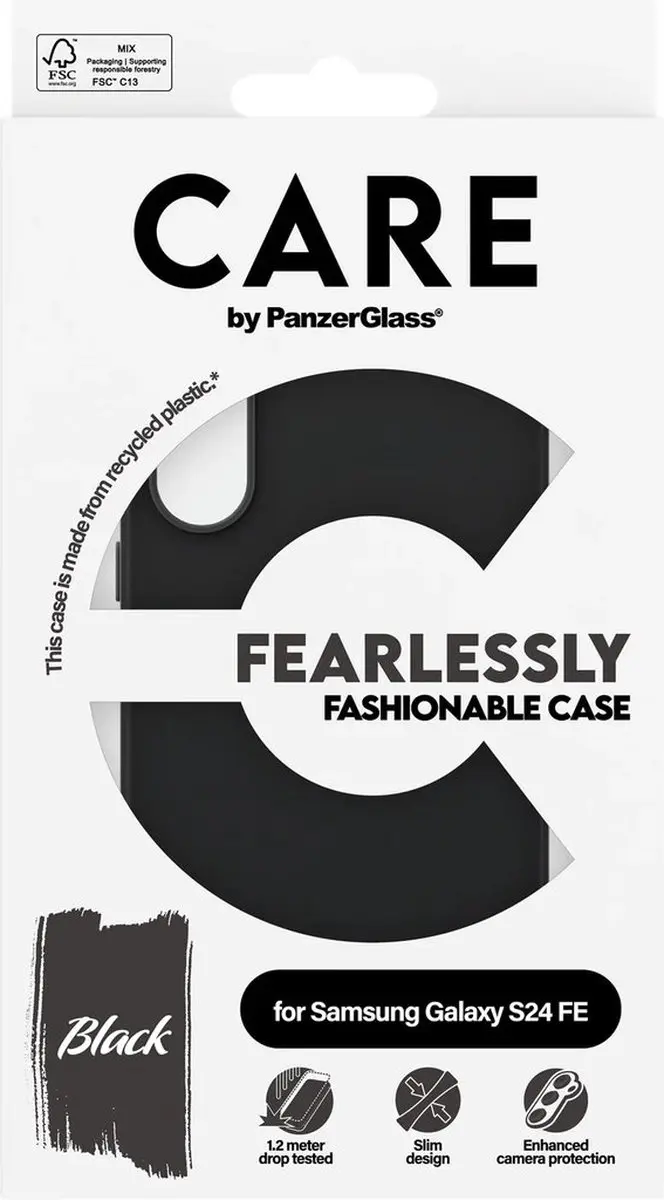 PanzerGlass CARE Modieus Hoesje Galaxy S24 FE - Zwart - afbeelding 5 van 5