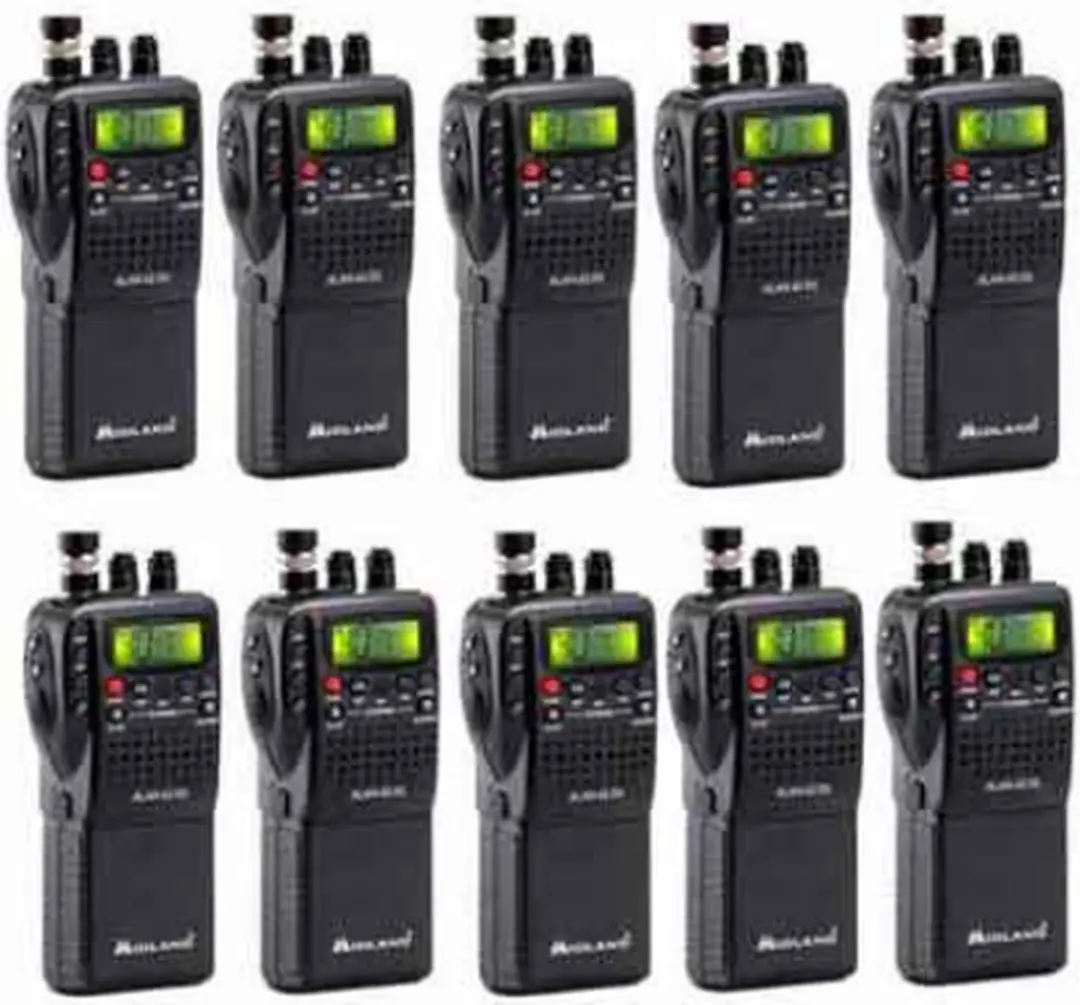 Set van 10 Midland Alan 42DS 27mc Portofoons 4 Watt FM/AM