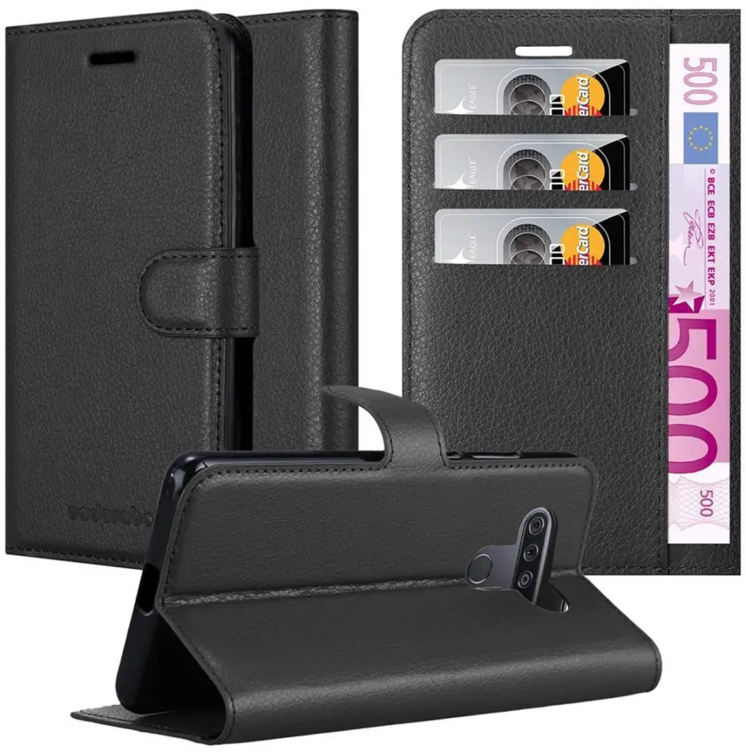 Cadorabo Hoesje geschikt voor LG KQ51 in PHANTOM ZWART