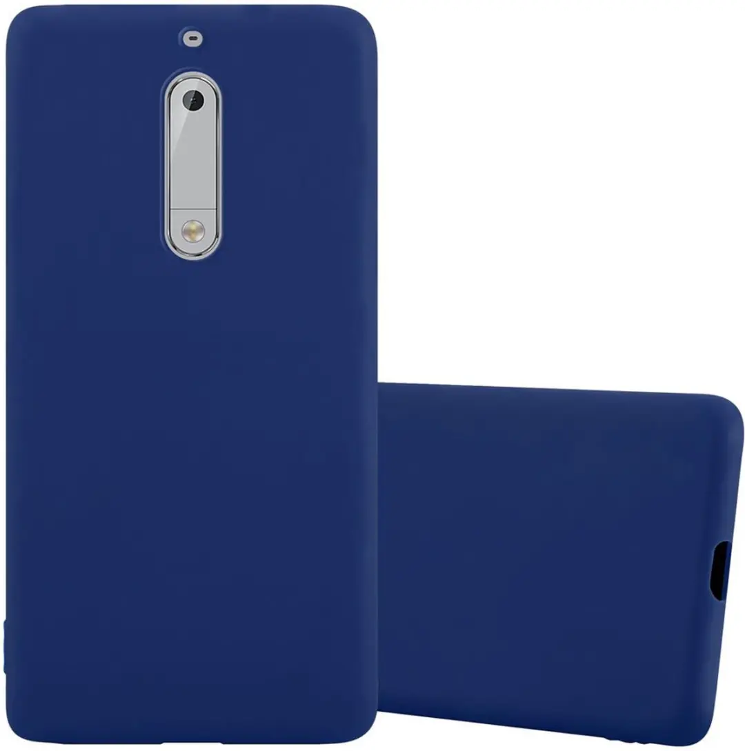 Cadorabo Hoesje geschikt voor Nokia 5 2017 in CANDY DONKER BLAUW