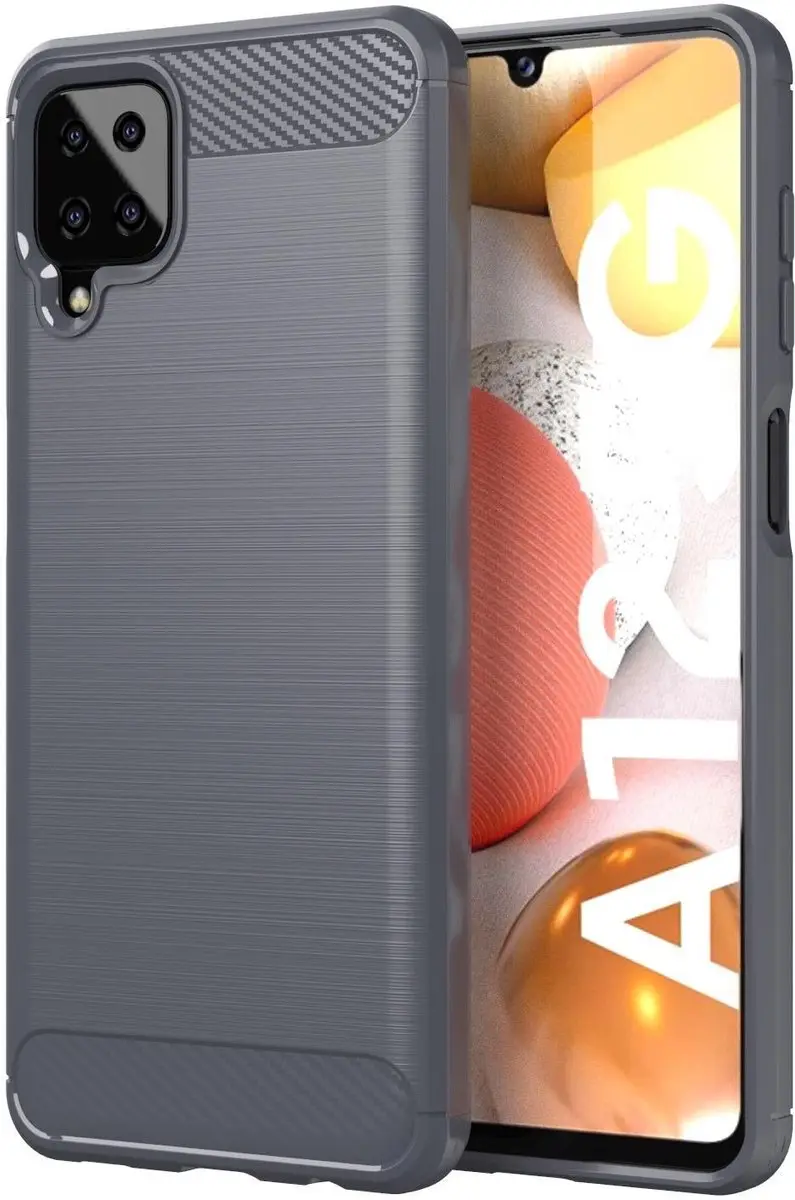 Cadorabo Hoesje geschikt voor Samsung Galaxy A12 / M12 in BRUSHED GRIJS