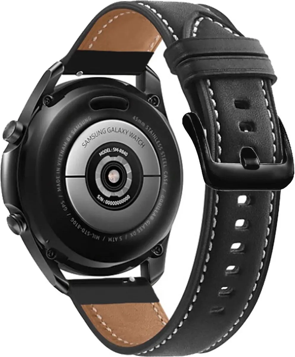 Cadorabo Echt lederen Bandje 20mm geschikt voor Samsung Galaxy Watch 42mm / S2 C