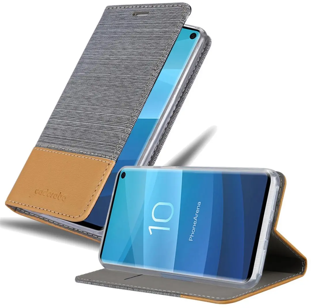 Cadorabo Hoesje geschikt voor Samsung Galaxy S10 5G in LICHTGRIJS BRUIN
