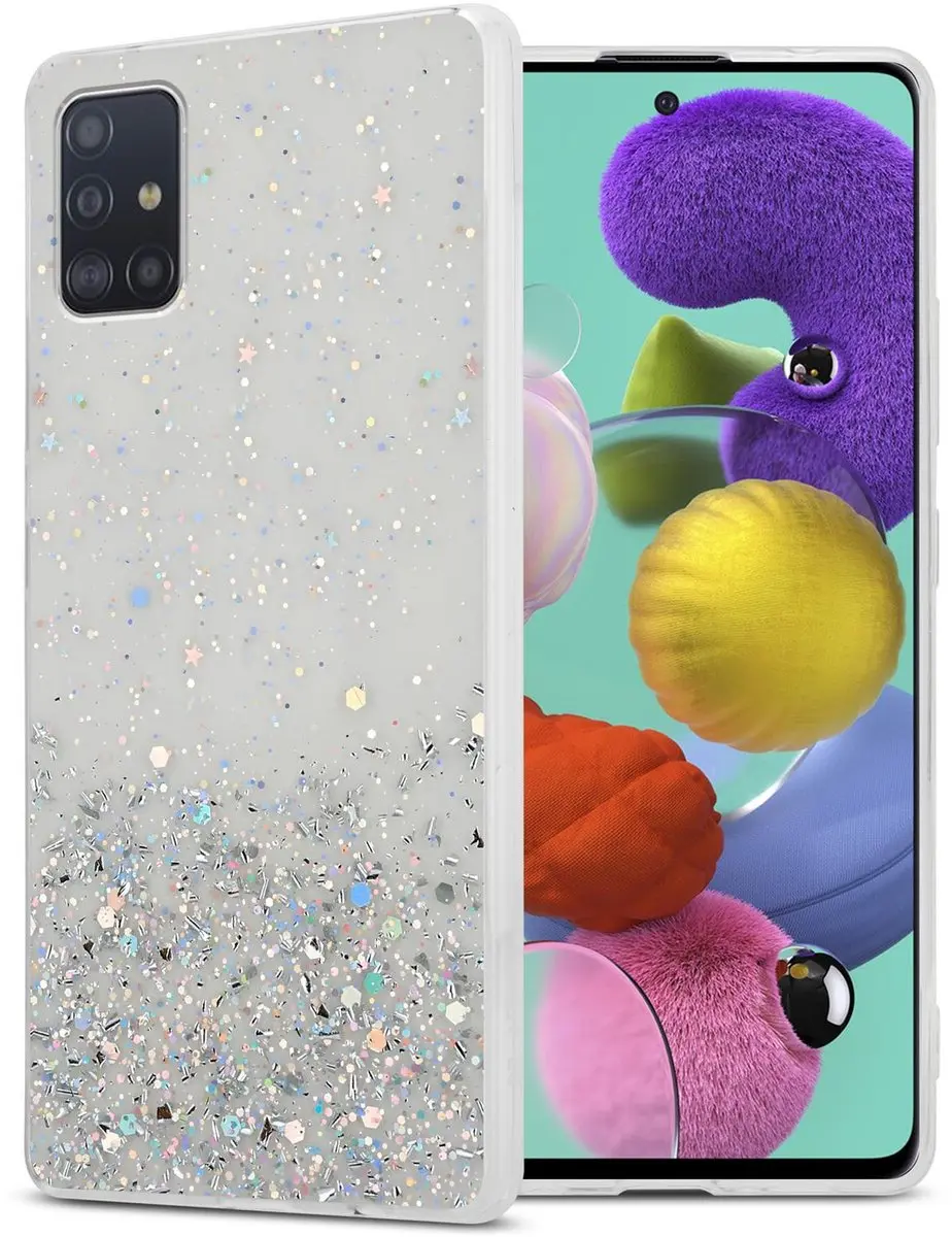 Cadorabo Hoesje geschikt voor Samsung Galaxy A51 4G / M40s in Transparant met Gl