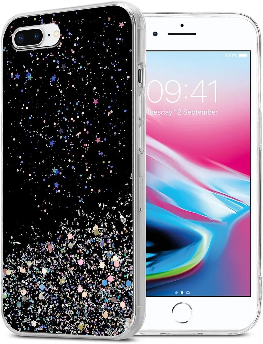 Cadorabo Hoesje geschikt voor Apple iPhone 7 PLUS / 7S PLUS / 8 PLUS in Zwart me