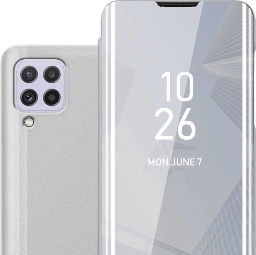 Cadorabo Hoesje geschikt voor Samsung Galaxy A22 4G / M22 / M32 4G in AGAAT ZILV