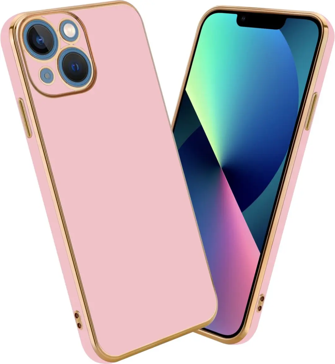 Cadorabo Hoesje geschikt voor Apple iPhone 13 in Glossy Roze