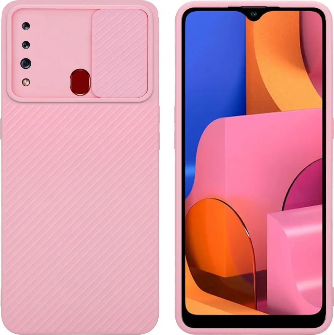Cadorabo Hoesje geschikt voor Samsung Galaxy A20s in Bonbon Roze