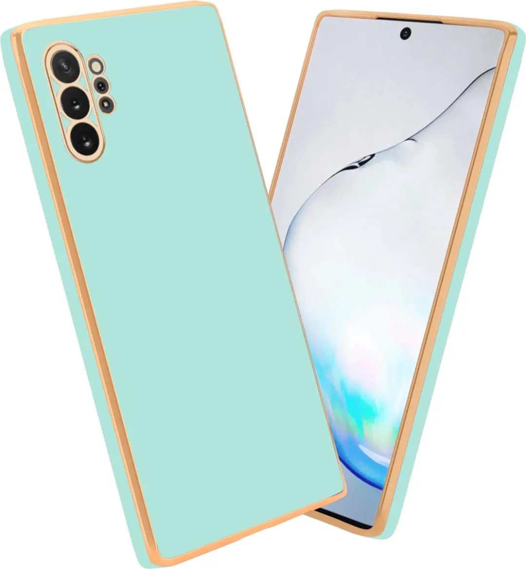 Cadorabo Hoesje geschikt voor Samsung Galaxy NOTE 10 PLUS in Glossy Mintgroen