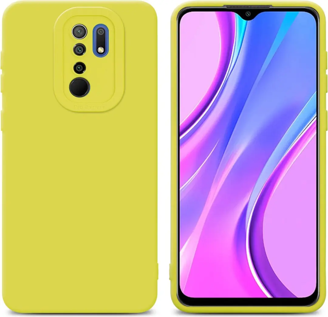 Cadorabo Hoesje geschikt voor Xiaomi RedMi 9 in FLUID GEEL