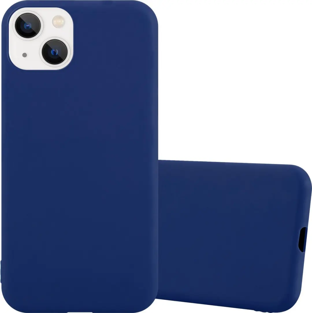 Cadorabo Hoesje geschikt voor Apple iPhone 14 PLUS in CANDY DONKER BLAUW