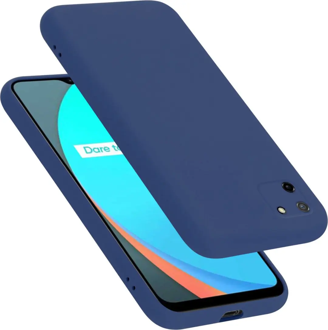 Cadorabo Hoesje geschikt voor Realme C11 2020 in LIQUID BLAUW
