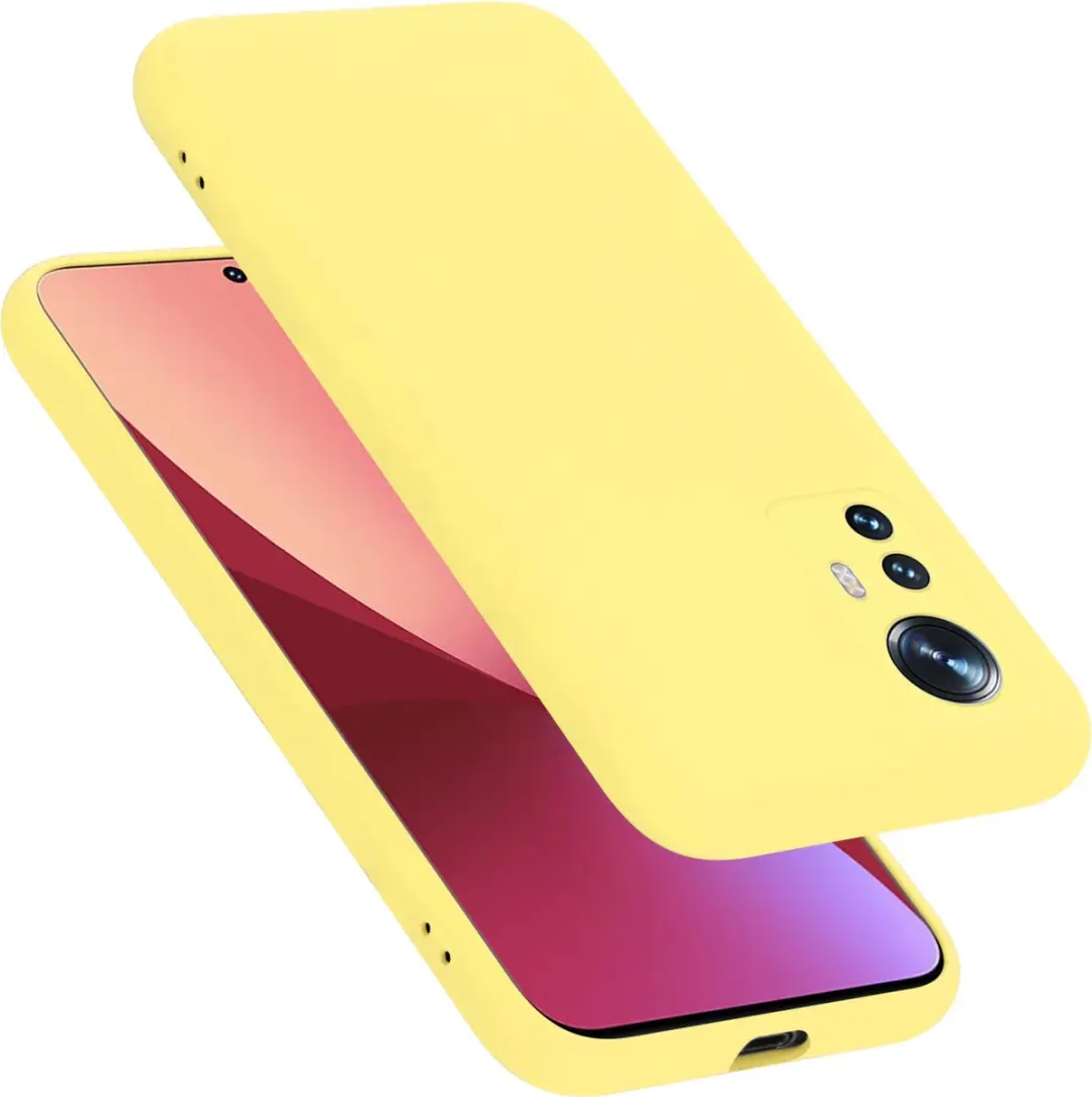 Cadorabo Hoesje geschikt voor Xiaomi 12 / 12X in LIQUID GEEL