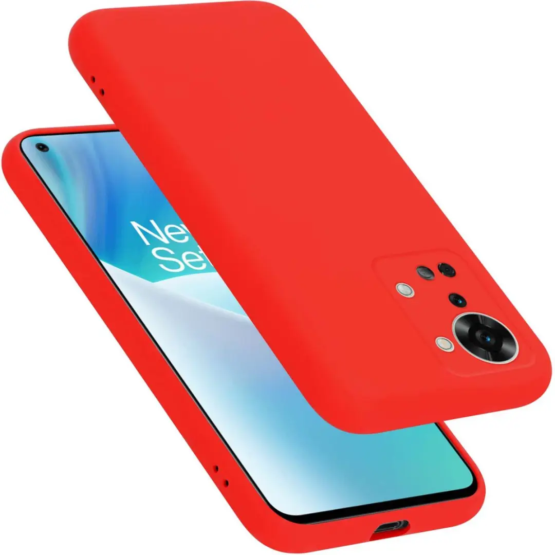 Cadorabo Hoesje geschikt voor OnePlus Nord 2T in LIQUID ROOD