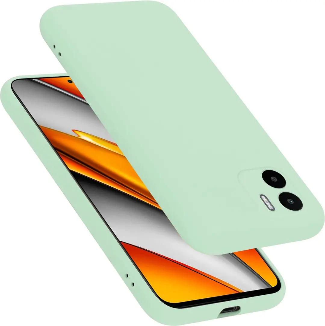Cadorabo Hoesje geschikt voor Xiaomi RedMi A1 in LIQUID LICHT GROEN