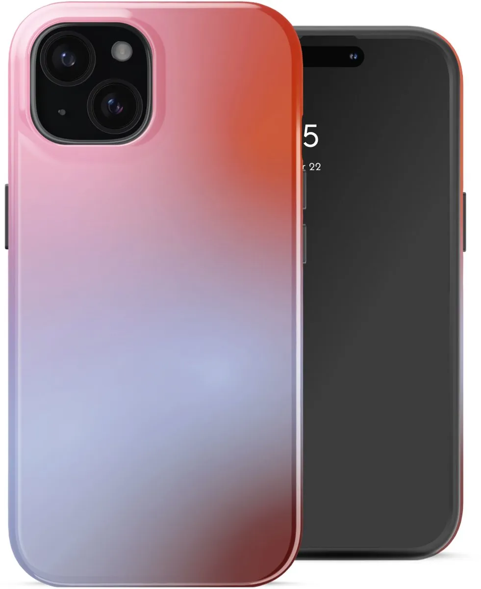 Selencia iPhone 15 Hoesje Gradient Soft Blush