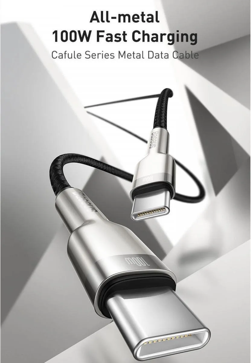 Baseus Cafule Series CATJK-D02 USB-C Kabel 100W 2m - Wit