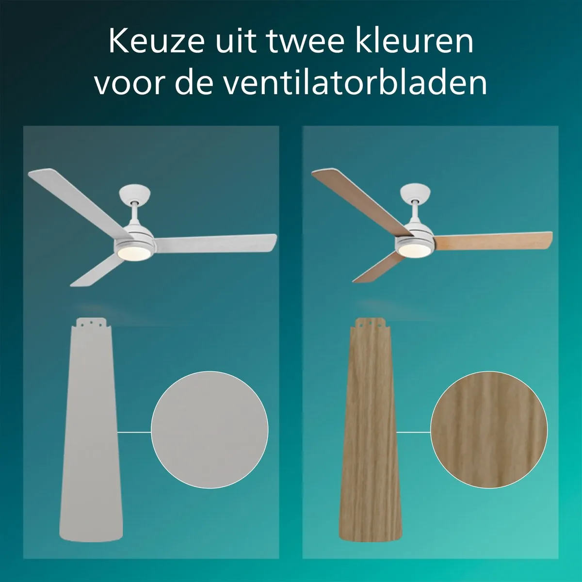 Philips Civx Plafondventilator 132cm - 3 Bladen - 2500 Lumen - Wit - afbeelding 6 van 6