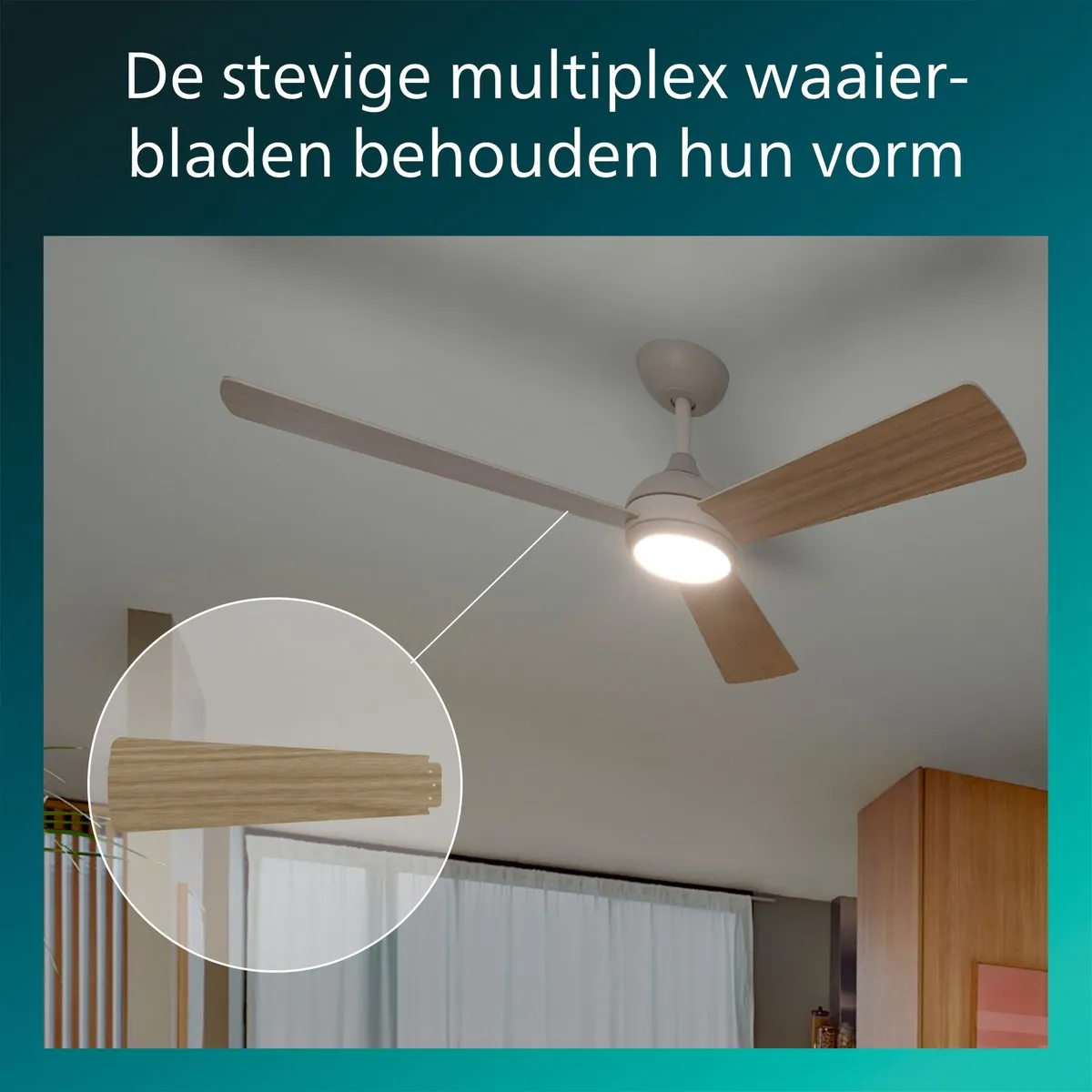 Philips Civx Plafondventilator 132cm - 3 Bladen - 2500 Lumen - Wit - afbeelding 5 van 6