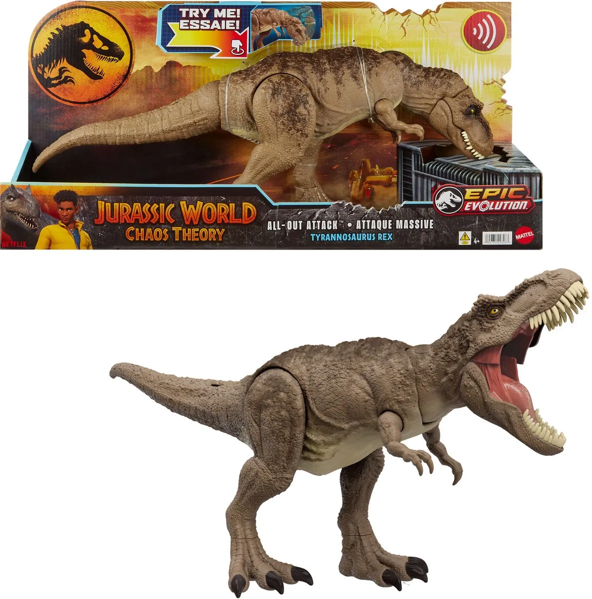 Jurassic World Totale Aanval T-Rex Actiefiguur - 4+ jaar - Multicolor