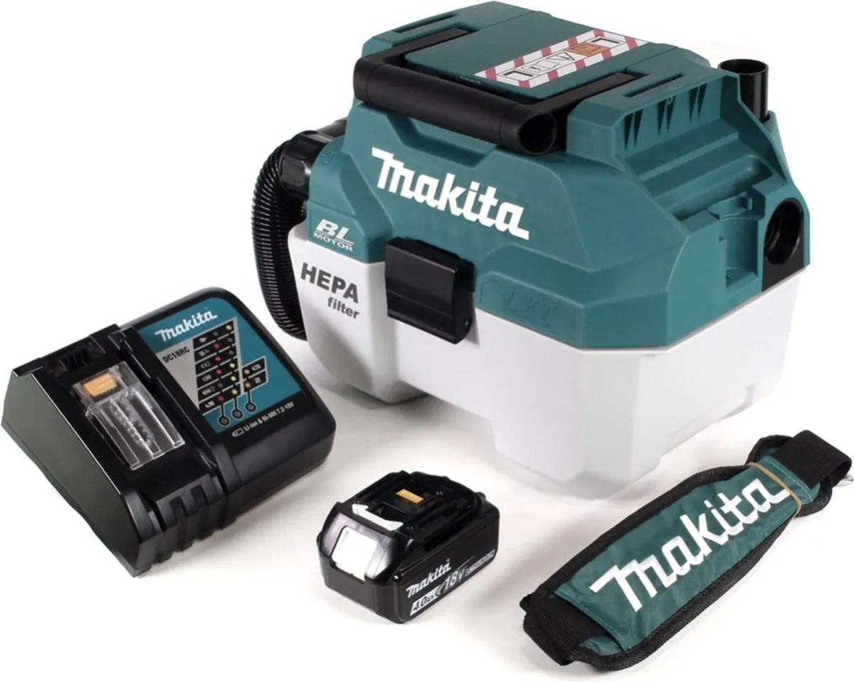 Makita DVC 750 LRM1X3 Accustofzuiger 18V - 4,5L - Groene set