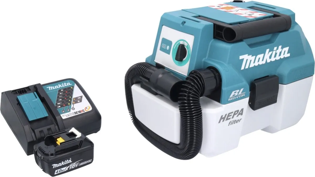 Makita DVC750LZ Accustofzuiger LXT 18V 67mbar 7,5L - Groen