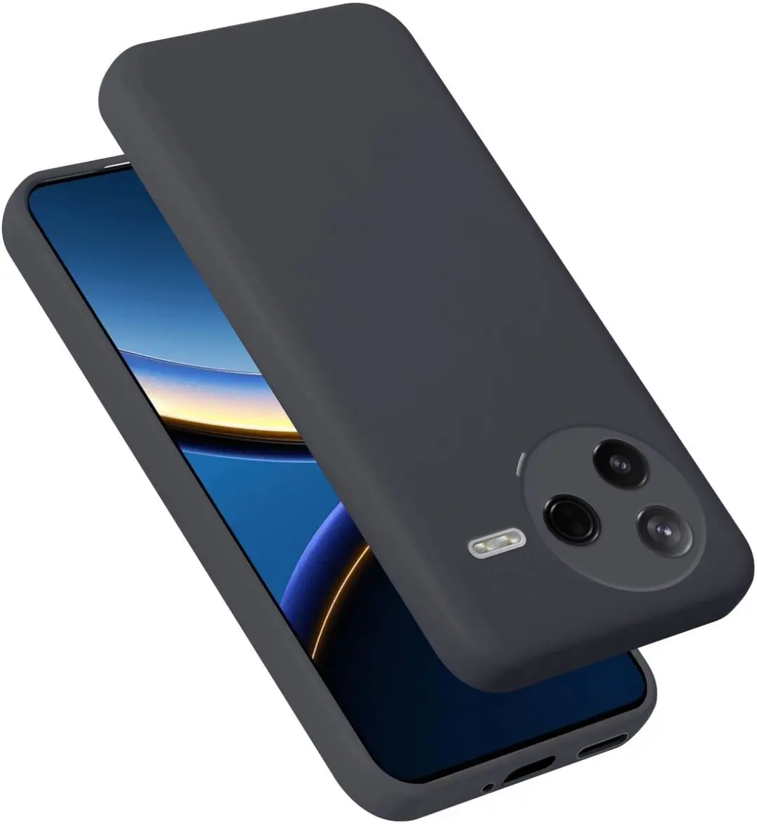 Cadorabo Hoesje geschikt voor Xiaomi Poco F7 Pro Case in Liquid Zwart Beschermho