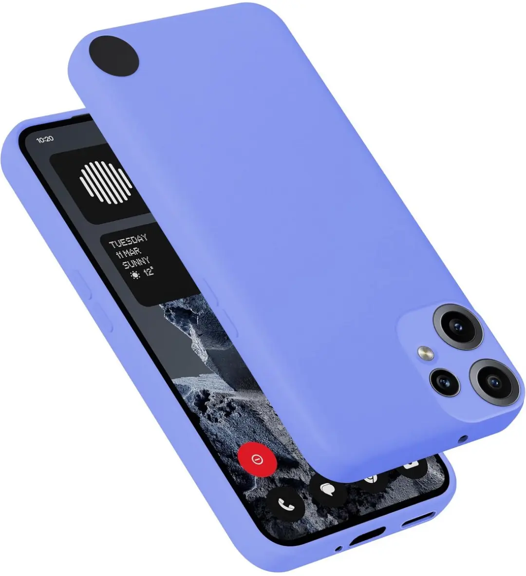 Cadorabo Hoesje geschikt voor Nothing Phone 2 Pro Case in Liquid Lichte Paars Be