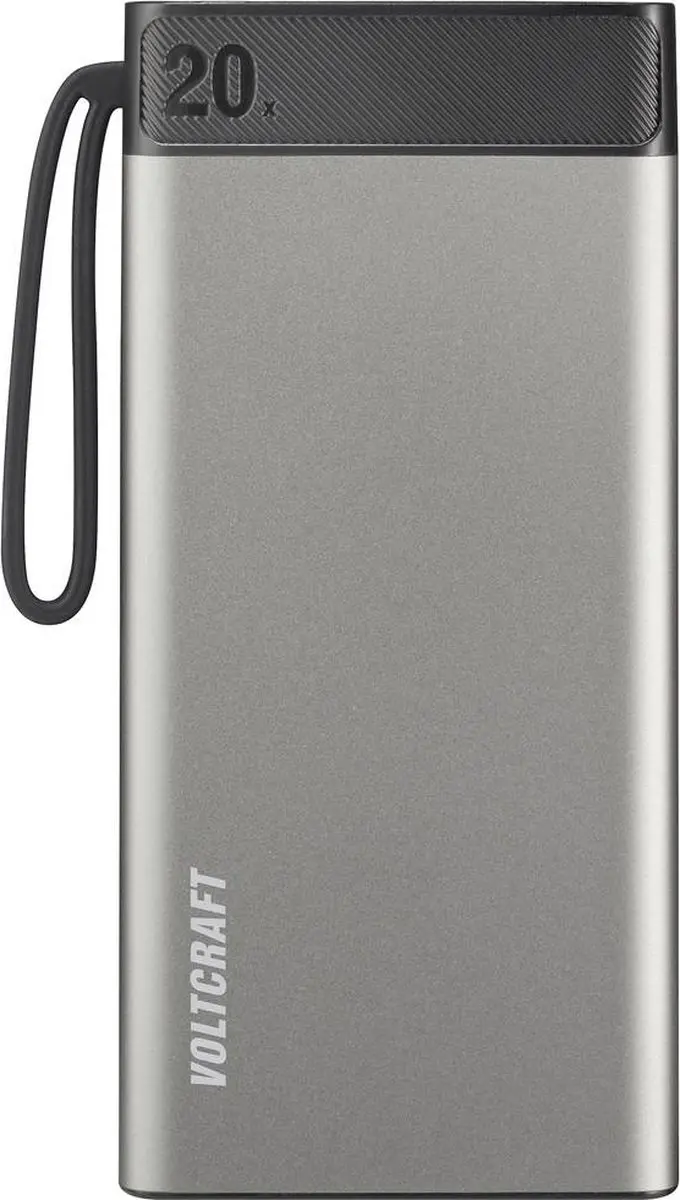 Voltcraft PB-20-PD3.0 Powerbank 20000mAh - Grijs-zwart - afbeelding 2 van 4