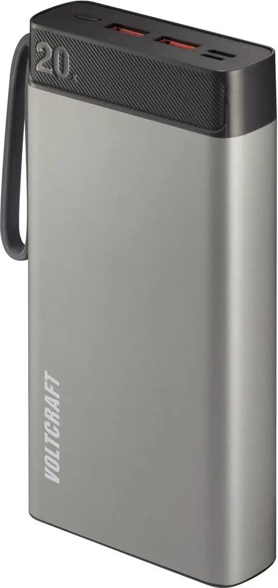 Voltcraft PB-20-PD3.0 Powerbank 20000mAh - Grijs-zwart - afbeelding 3 van 4