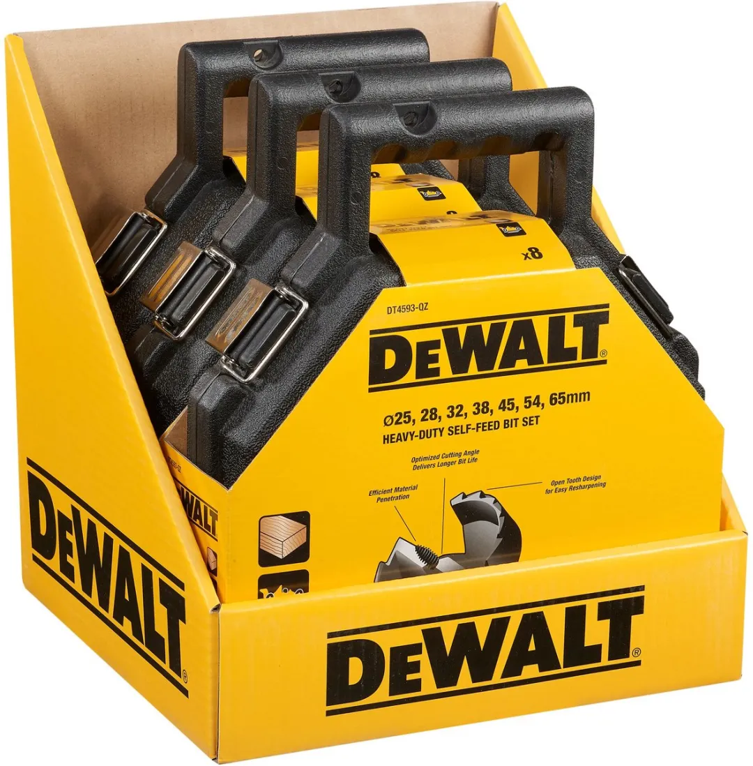 DeWalt DT4593 Cilinderkopboorset 8-delig 25-65mm - Hout