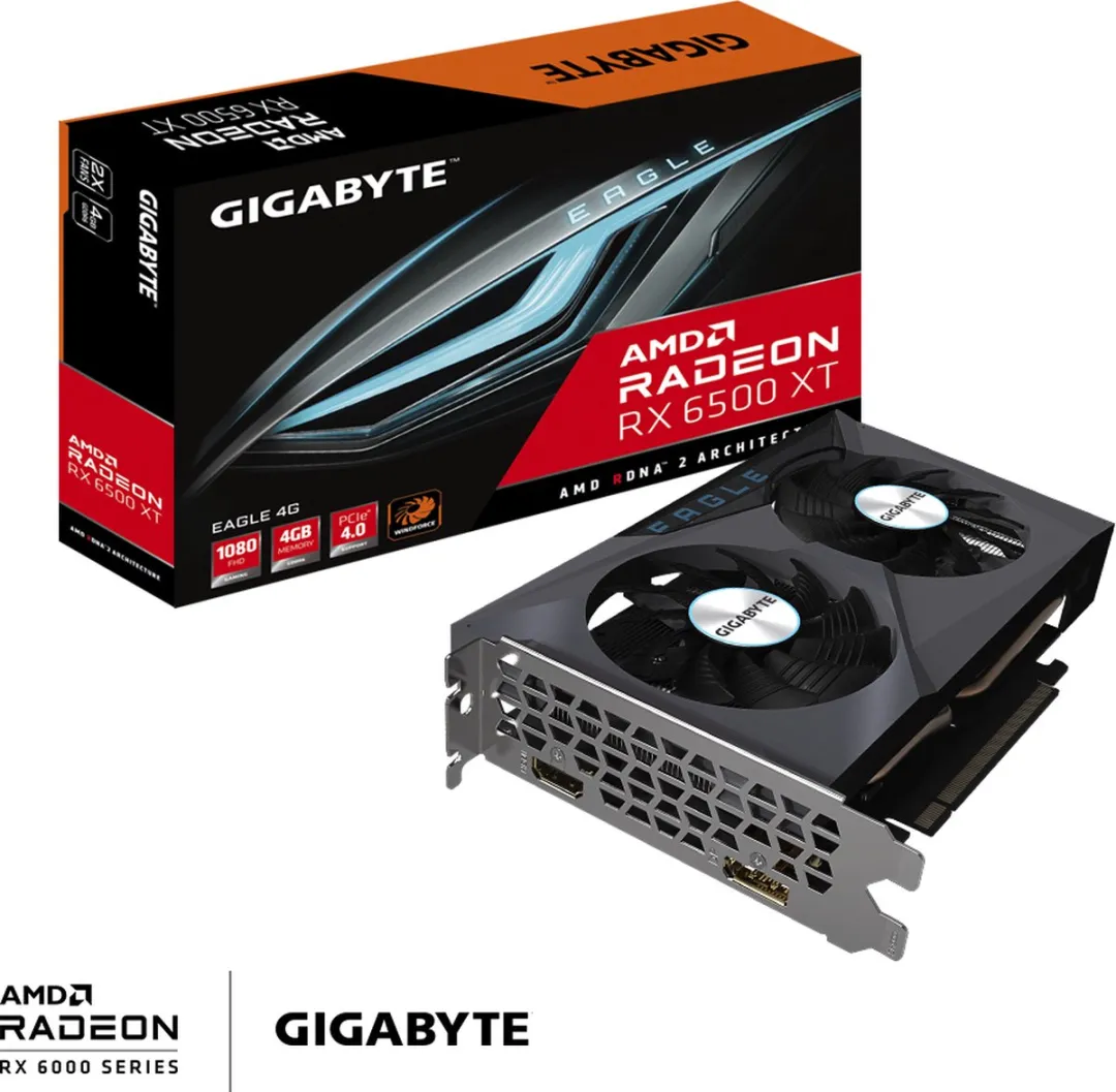 Gigabyte Eagle Radeon RX 6500 XT 4G GVR65XTE-00-10 - Grijs