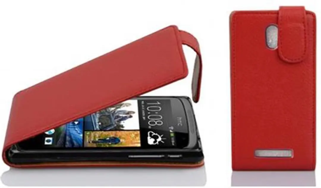 Cadorabo Hoesje geschikt voor HTC Desire 500 in INFERNO ROOD