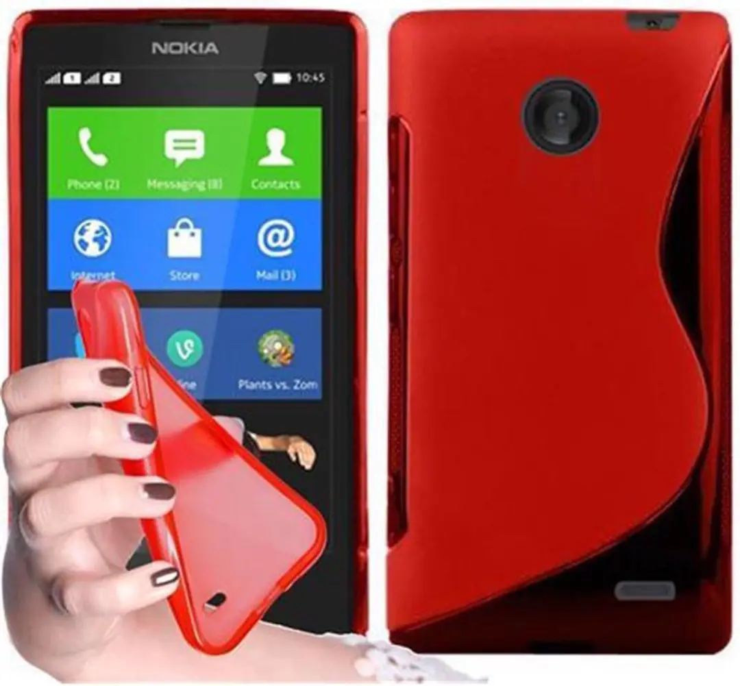 Cadorabo Hoesje geschikt voor Nokia X in INFERNO ROOD