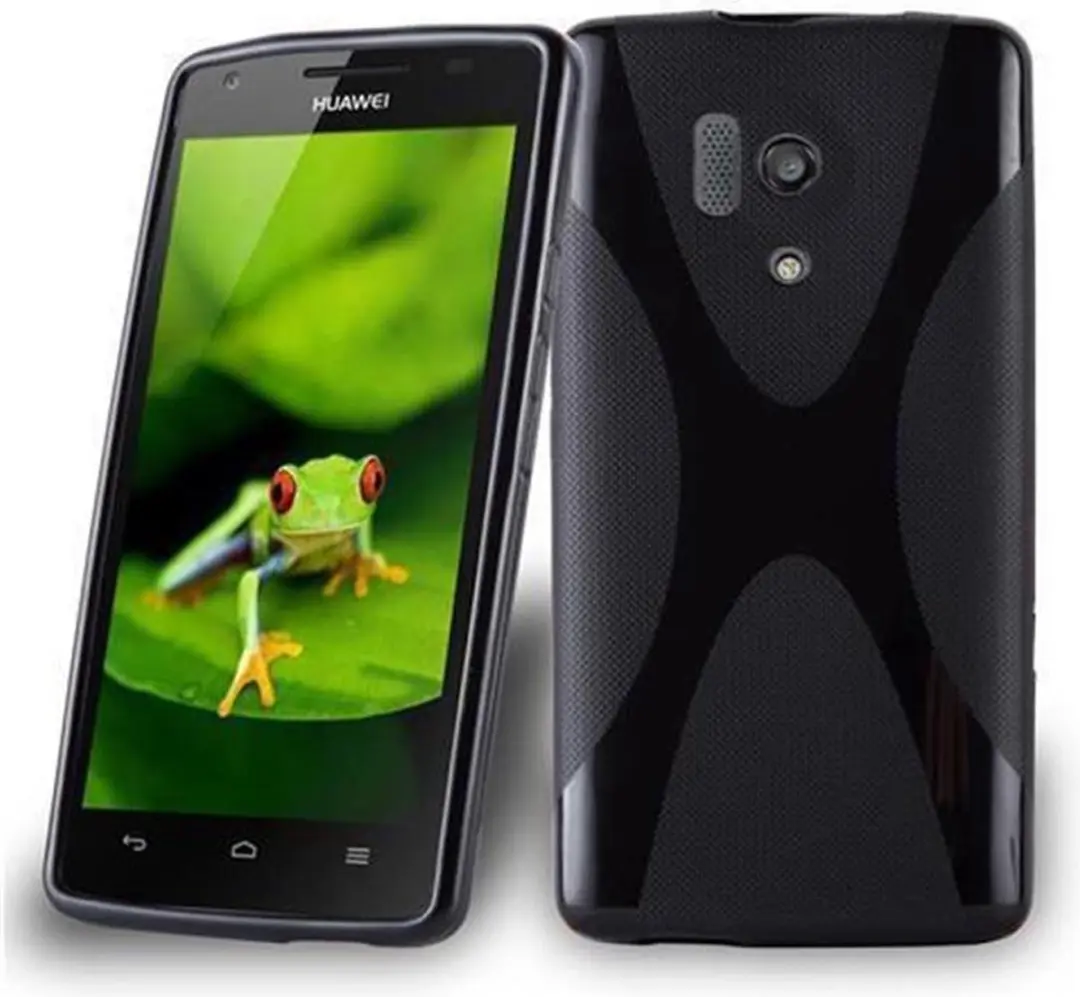 Cadorabo Hoesje geschikt voor Honor 3 in ZWARTE OXIDE